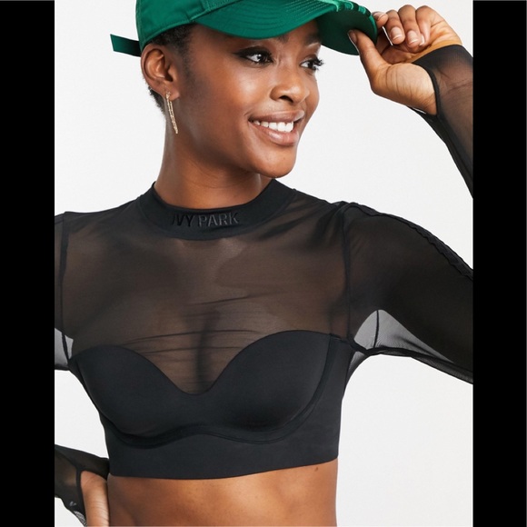 adidas Tops - Adidas Beyoncé  IVY PARK IVP LS Mesh Crop Top Sz X Small New Limited Edison